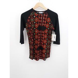 NWT LuLaRoe Randy black/Aztec print size XS
